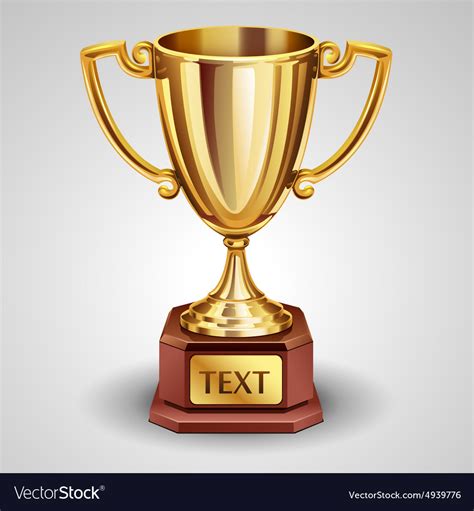 Gold trophy Royalty Free Vector Image - VectorStock