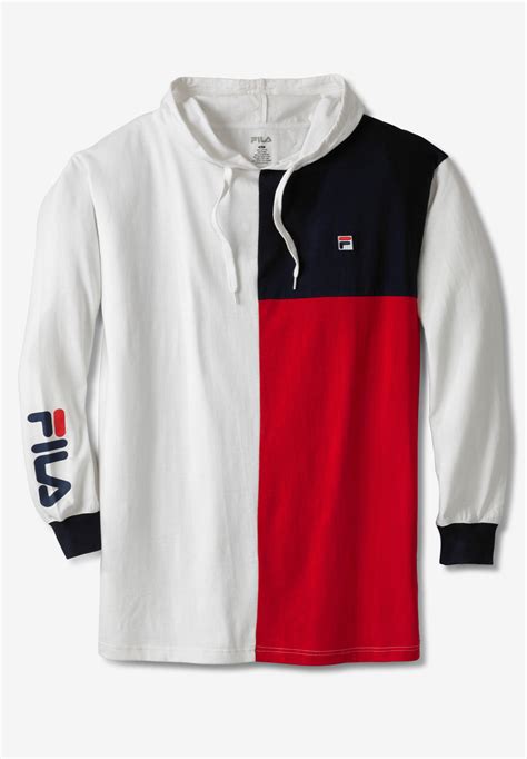 Fila Lightweight Jersey Colorblock Hoodie | King Size