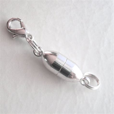 Magnetic Necklace Extender Silver Disability Aid Clasp