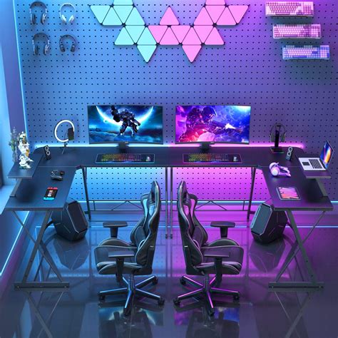 L Shaped Gaming Desk Corner Computer Desk, Home Office Desks Writing ...