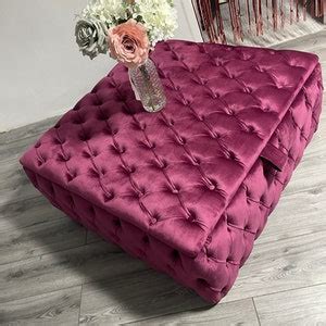 Extra Large Upholstered Handmade Chesterfield Coffee Table , Storage ...