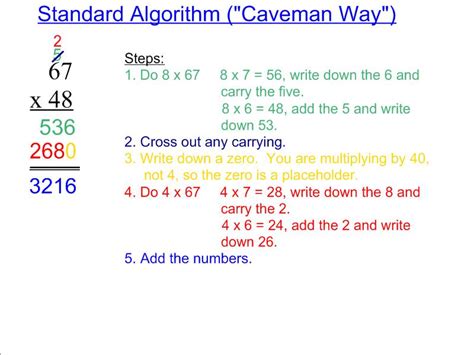 2 Digit x 2 Digit Multiplication – Standard Algorithm (Caveman Way) | Mrs. LeBlanc's Education ...