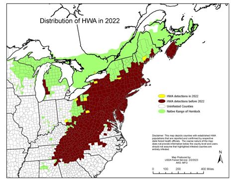 Hemlock Woolly Adelgid: Distribution Update