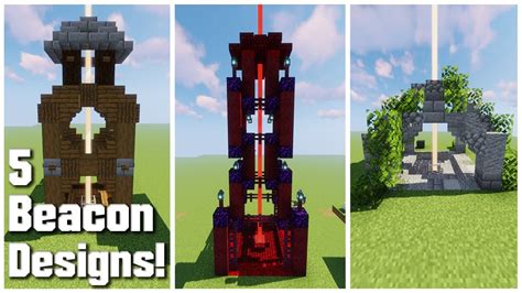 Minecraft: 5 Beacon Designs and How to Build Them! - YouTube