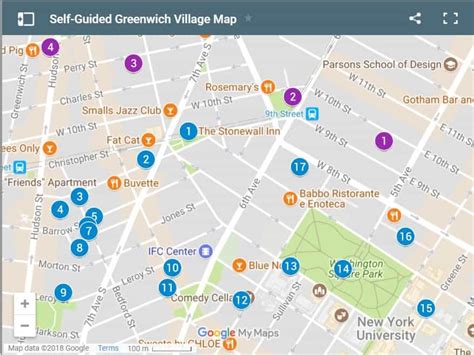 Greenwich Village Self-Guided Tour with Map