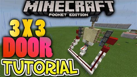 MCPE: 3x3 Piston Door Tutorial - EASY Minecraft PE Redstone Door ...