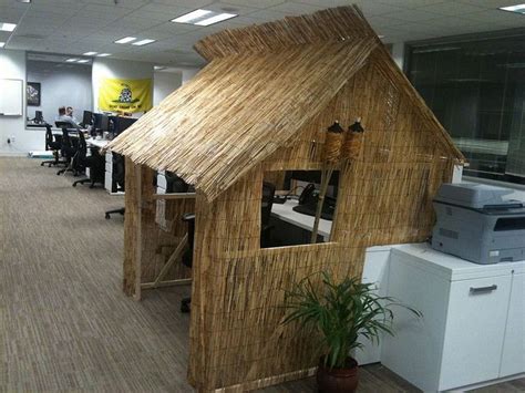 Tiki Hut Cubicle | Cubicle decor, Cubicle decor office, Cubicle