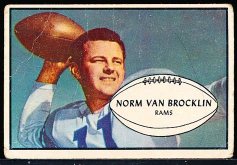 Lot Detail - 1953 Bowman Football- #11 Norm Van Brocklin, Rams