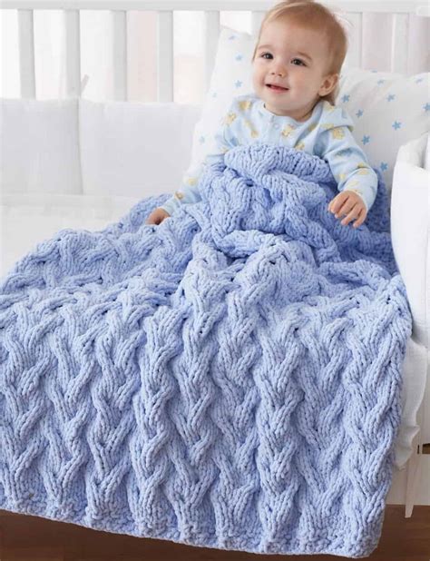 Free Knit Pattern: Shadow Cable Baby Blanket - CrochetKim™