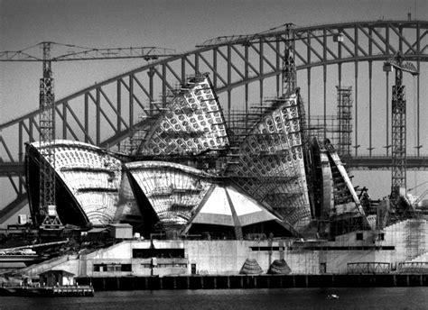 Sydney Opera House construction progress from Mrs Macquarie’s Point ...