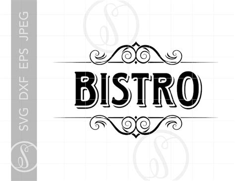 Classic BISTRO Sign Art BISTRO SVG Dxf Eps Bistro Sign Cut - Etsy