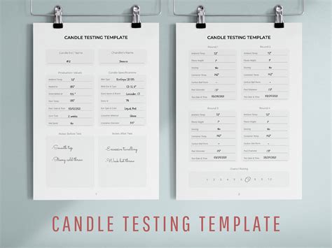 Candle Testing Template Printable Candle Burn Test Log Sheet - Etsy in 2022 | Candle printable ...