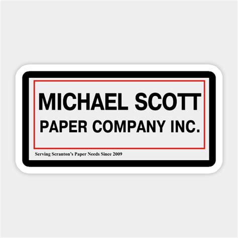 Michael Scott Paper Company - Michael Scott - Sticker | TeePublic