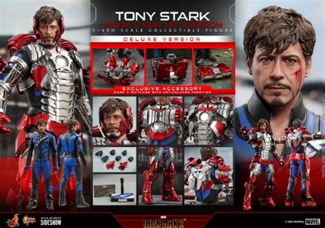 Hot Toys Iron Man 2 Tony Stark Mark V Suit Up Version Deluxe Edition 1/ ...