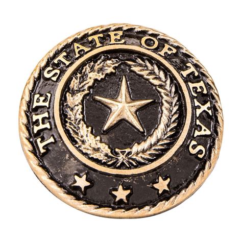 Texas State Seal Bronze Paperweight