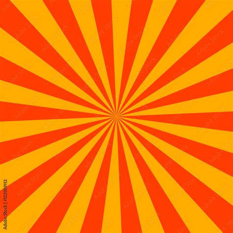 Sun ray pattern vector illustration. red and orange rays background ...