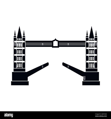 Tower bridge icon, simple style Stock Vector Image & Art - Alamy