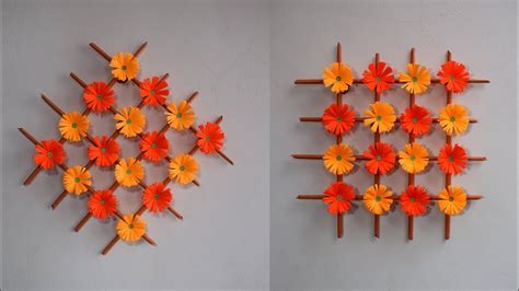 Wall hanging handmade paper flower decoration : DIY Crafts