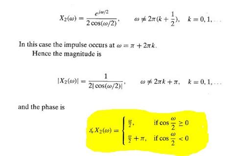 Solved HOW THE ANGLE IS FOUND? X_2(omega) = e^j omega/2/2 | Chegg.com