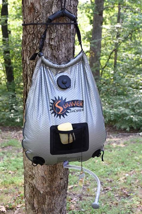 Wash up with a Solar Outdoor Shower for Camping - Adventures of Mel