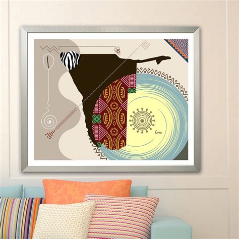 Namibia Map Art, Windhoek Print South African Decor sold by JackayTokar ...