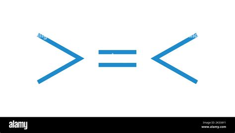 less than greater than and equal symbol in mathematics. inequality symbols Stock Vector Image ...