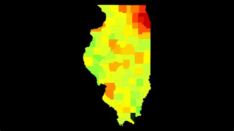 Illinois Population Density - AtlasBig.com