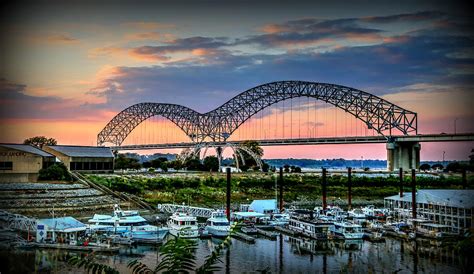 Memphis Bridge at Sunset Photograph by Billy Morris - Pixels