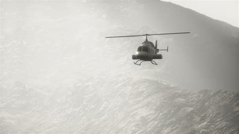 extreme slow motion flying helicopter near mountains with fog 5573745 ...