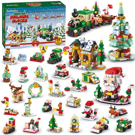 Fun Little Toys 24-in-1 Lego Advent Calendar, Holiday 24 Days Countdown ...