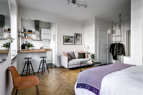 Cozy one-room apartment in perfect style | Deco petit appartement, Aménagement studio, Deco ...