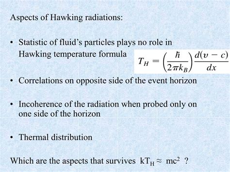 PPT - Hawking radiation in 1D quantum fluids PowerPoint Presentation ...