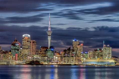 The Auckland City Skyline at dusk. — Geoff Billing Photography | Auckland city, City skyline ...