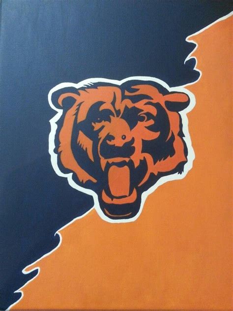 Chicago Bears Canvas Painting | Acrylic Art