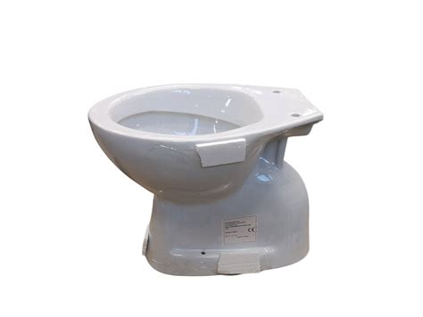 White bathroom toilet with single hole- 34593324 PNG