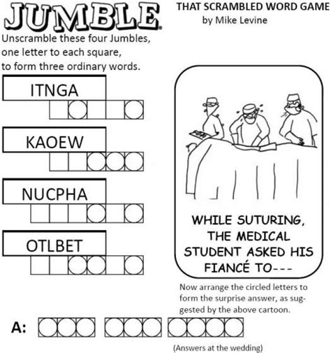 Free Printable Word Jumble Puzzles For Adults - Free Printable