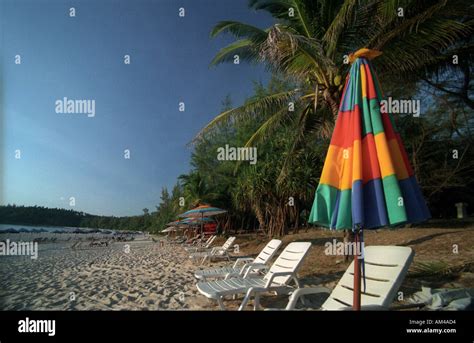 Sunset at a beach in Phuket Thailand Stock Photo - Alamy