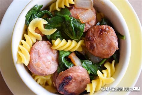 Chicken Apple Sausage Pasta Recipe - A Few Shortcuts