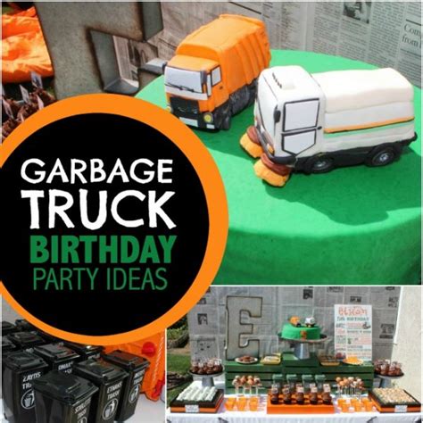 A Garbage Truck Themed Boy s 5th Birthday Party | Spaceships and Laser ...