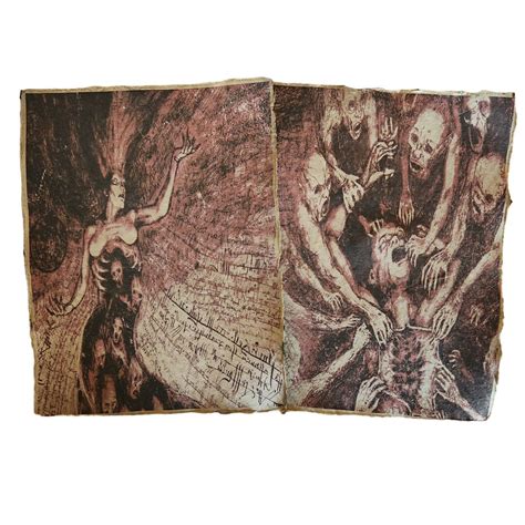 Evil Dead Rise, Necronomicon, Book of the Dead Aged Printed Book Pages ...