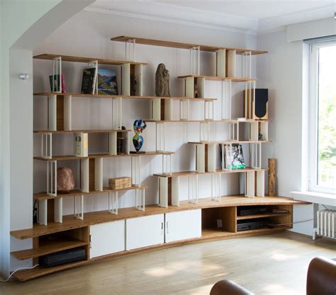 Grande bibliothèque intégrée - Contemporary - Living Room - Brussels ...