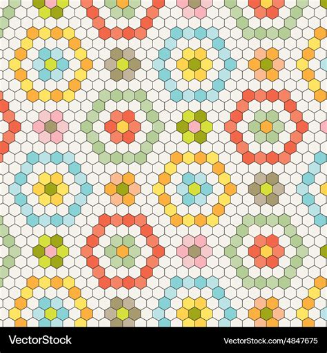 Hexagon tile pattern Royalty Free Vector Image