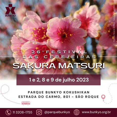 26º Festival das Cerejeiras – Sakura Matsuri - Em São Roque