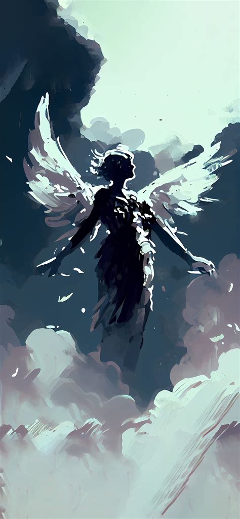 Angel in Sky Art Wallpapers - Angel Aesthetic Wallpaper for iPhone