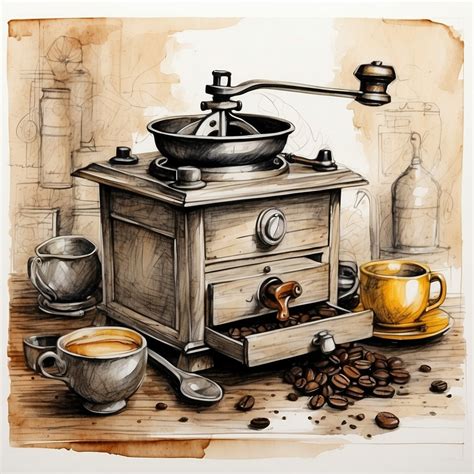 Vintage Coffee Bean Grinder Art Free Stock Photo - Public Domain Pictures