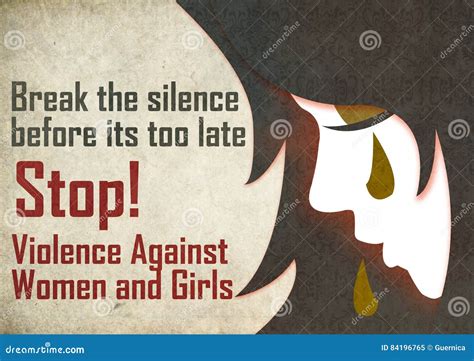 Stop Violence Against Women Stock Illustration - Illustration of harsh, november: 84196765