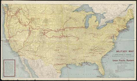 Military map of the United States of America showing location of all ...