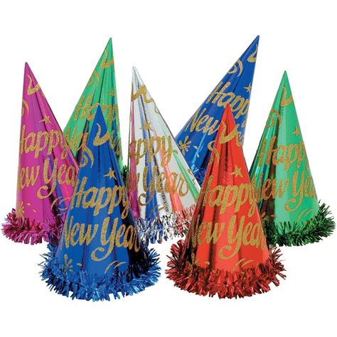 New Year's Eve Foil Glitter Party Hats, each - Walmart.com - Walmart.com