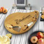 Engraved Cheese Board Set, Personalized Charcuterie and Serving Meat ...