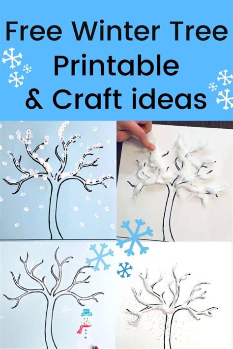 Free Winter Tree Printable (with Craft ideas!)